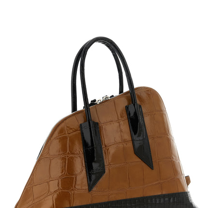 The Attico Brown Calf Leather Bos Taurus Handbag The Attico