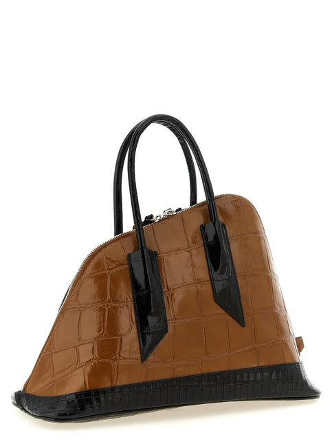 The Attico Brown Calf Leather Bos Taurus Handbag The Attico