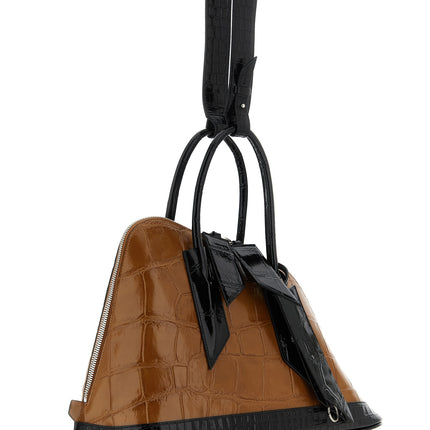 The Attico Brown Calf Leather Bos Taurus Handbag The Attico