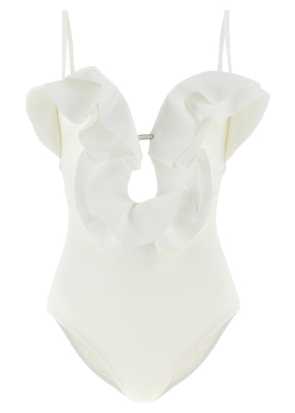 Zimmermann White Polyamide One-Piece Swimsuit Zimmermann