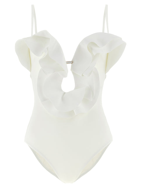 Zimmermann White Polyamide One-Piece Swimsuit Zimmermann