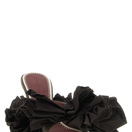 Magda Butrym Brown Viscose Stiletto Heel Sandals