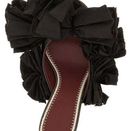 Magda Butrym Brown Viscose Stiletto Heel Sandals
