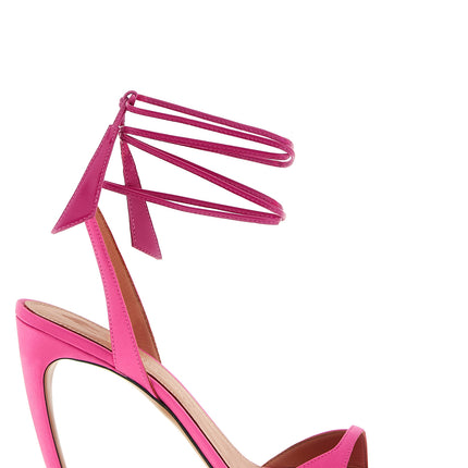 The Attico Fuchsia Leather Stiletto Heel Sandals