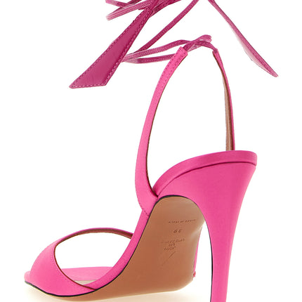 The Attico Fuchsia Leather Stiletto Heel Sandals