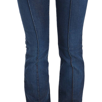 Just Cavalli Blue Low Waist Boot Cut Denim Pants Jeans