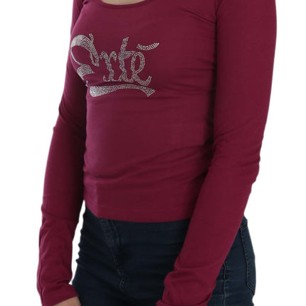 Exte Crystal Embellished Long Sleeve Casual Top