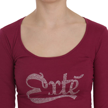 Exte Crystal Embellished Long Sleeve Casual Top