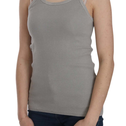 PINK MEMORIES Grey Sleeveless Spaghetti Strap Shirt