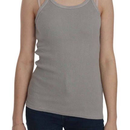 PINK MEMORIES Grey Sleeveless Spaghetti Strap Shirt