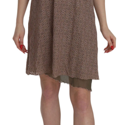PINK MEMORIES Cotton Green Spaghetti Strap A-line Mini Dress