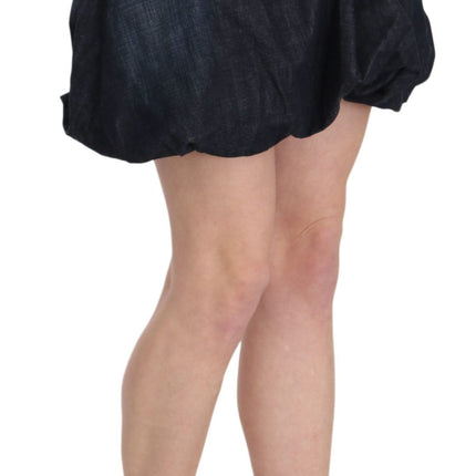 Exte Blue Jeans Denim Cotton Stretch A-line Mini