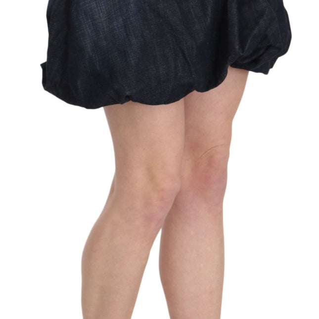Exte Blue Jeans Denim Cotton Stretch A-line Mini
