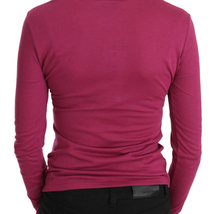 Pink Exte Crystal Embellished Long Sleeve Top