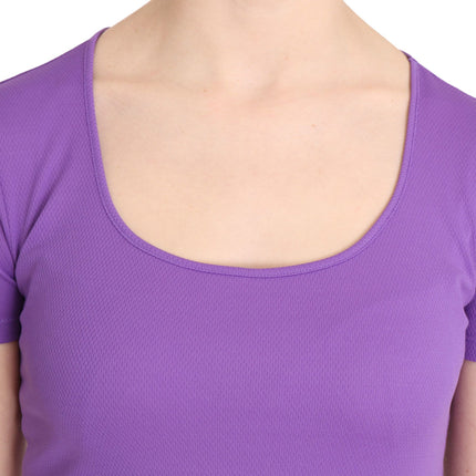 GF Ferre Purple 100% Polyester Short Sleeve Top  Blouse