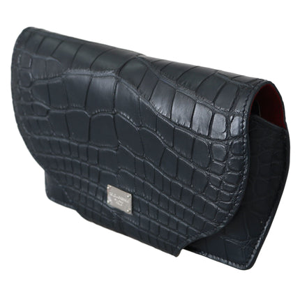 Dolce & Gabbana Blue Crocodile Eyewear Sunglasses Case Cover Pouch