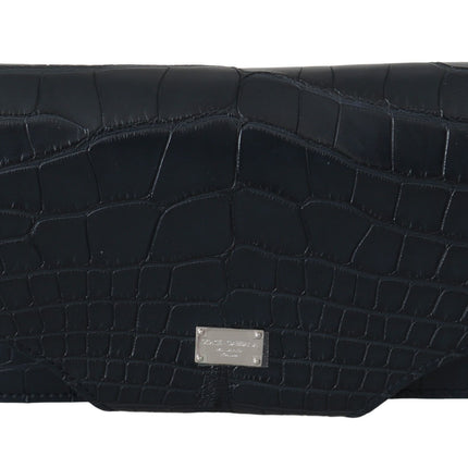 Dolce & Gabbana Blue Crocodile Eyewear Sunglasses Case Cover Pouch