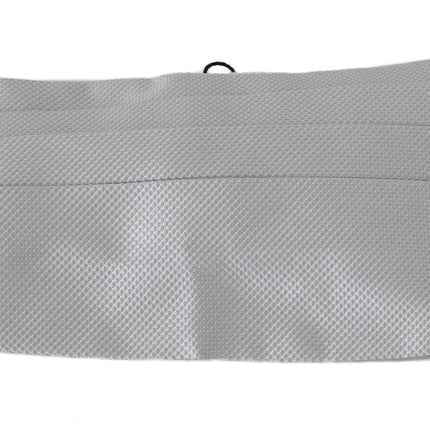 Dolce & Gabbana Gray Men Waist Belt 100% Silk Cummerbund