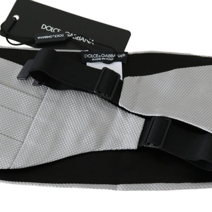 Dolce & Gabbana Gray Men Waist Belt 100% Silk Cummerbund