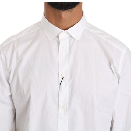 Dolce & Gabbana White Cotton Long Sleeve Top Shirt