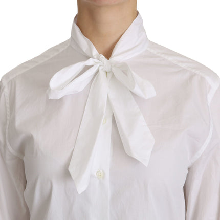 Dolce & Gabbana White Turtle Neck Long Sleeve Polo Shirt