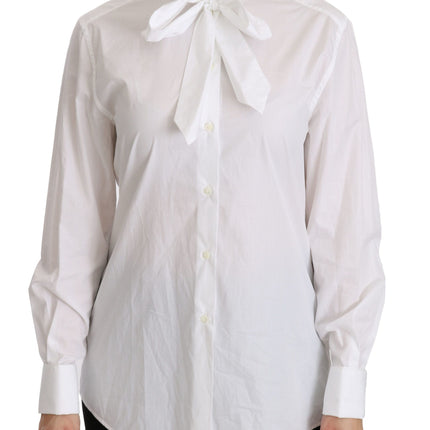 Dolce & Gabbana White Turtle Neck Long Sleeve Polo Shirt