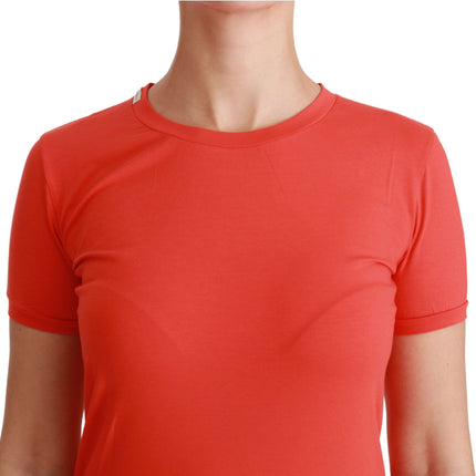 Dolce & Gabbana Red Crewneck Short Sleeve T-shirt Cotton Top