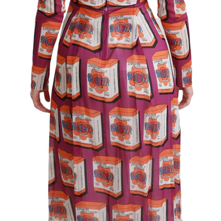 Dolce & Gabbana Purple Silk Bellezza A-Line Gown Dress