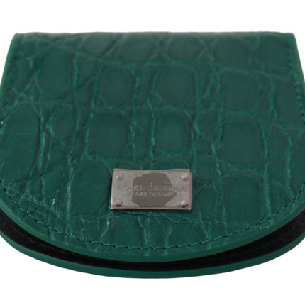 Dolce & Gabbana Green Exotic Skins Condom Case Holder Wallet