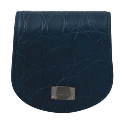Dolce & Gabbana Blue Leather Holder Pocket Condom Case