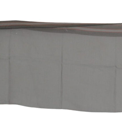 Costume National Gray Fringe Neck Wrap Cotton Scarf