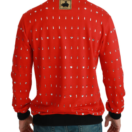 Dolce & Gabbana Red Crystal Pig of the Year Sweater