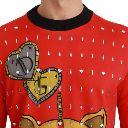 Dolce & Gabbana Red Crystal Pig of the Year Sweater