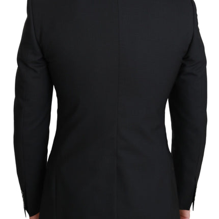 Dolce & Gabbana Black Single Breasted Formal Wool Blazer