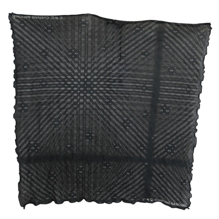 Costume National Black Gray Viscose Foulard Branded Scarf