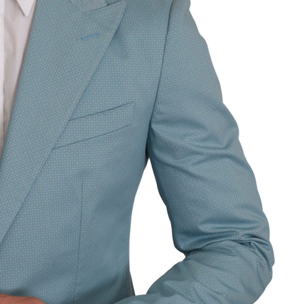 Dolce & Gabbana Blue Slim Fit Coat Jacket MARTINI Blazer