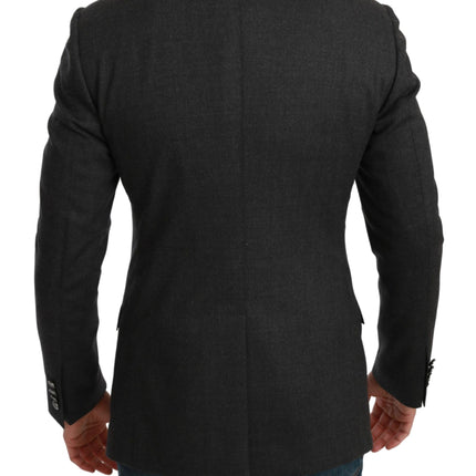 Dolce & Gabbana Gray NAPOLI Slim Fit Jacket Wool Blazer