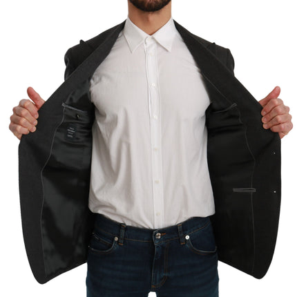 Dolce & Gabbana Gray NAPOLI Slim Fit Jacket Wool Blazer