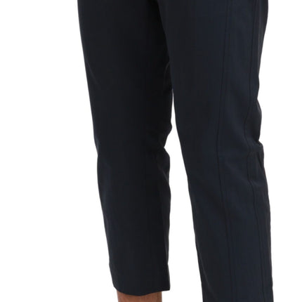 Dolce & Gabbana Brown Stripes Cropped Trousers Pants