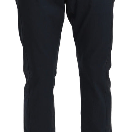 Dolce & Gabbana Brown Stripes Cropped Trousers Pants