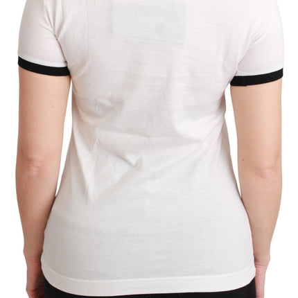 Dolce & Gabbana White YEAR OF THE PIG Top Cotton T-shirt