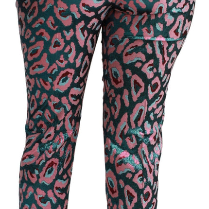 Dolce & Gabbana Multicolor Patterned Cropped High Waist Pants