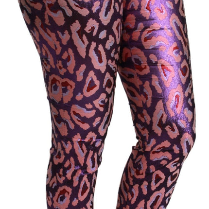 Dolce & Gabbana Multicolor Patterned Cropped High Waist Pants