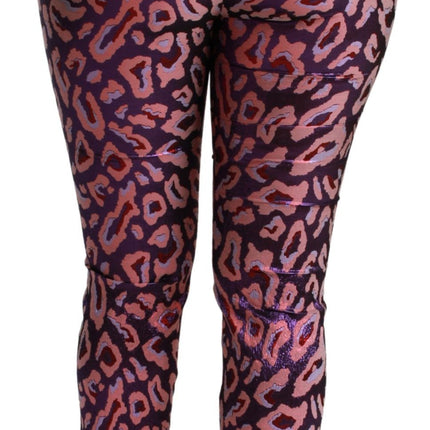 Dolce & Gabbana Multicolor Patterned Cropped High Waist Pants
