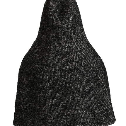 Dolce & Gabbana Gray Tweet Wool Kaftan Jacket Coat Top