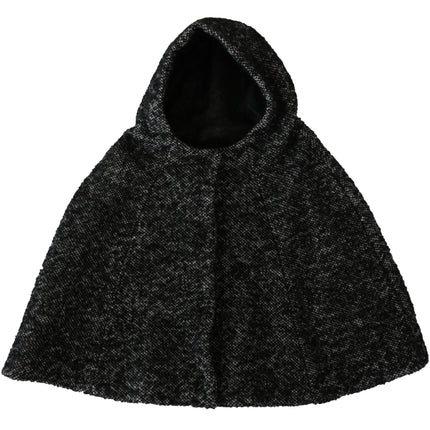Dolce & Gabbana Gray Tweet Wool Kaftan Jacket Coat Top