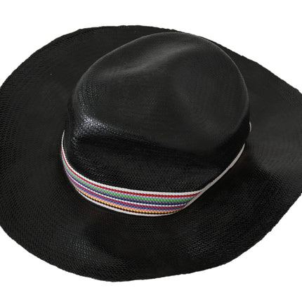 Costume National Black Wide Brim Cowboy Solid Hat