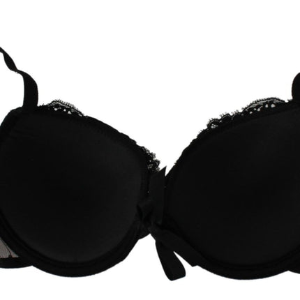Roberto Cavalli Black Pink Lace Push Up Bra Underwear