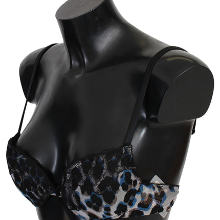 Roberto Cavalli Black Lace Reggiseno Nylon Bra Underwear