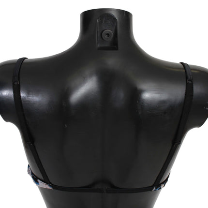 Roberto Cavalli Black Lace Reggiseno Nylon Bra Underwear